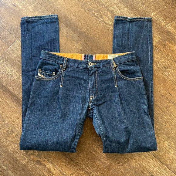 Diesel Looi Pleated Straight Leg Jeans -29x32 - Picture 4 of 9